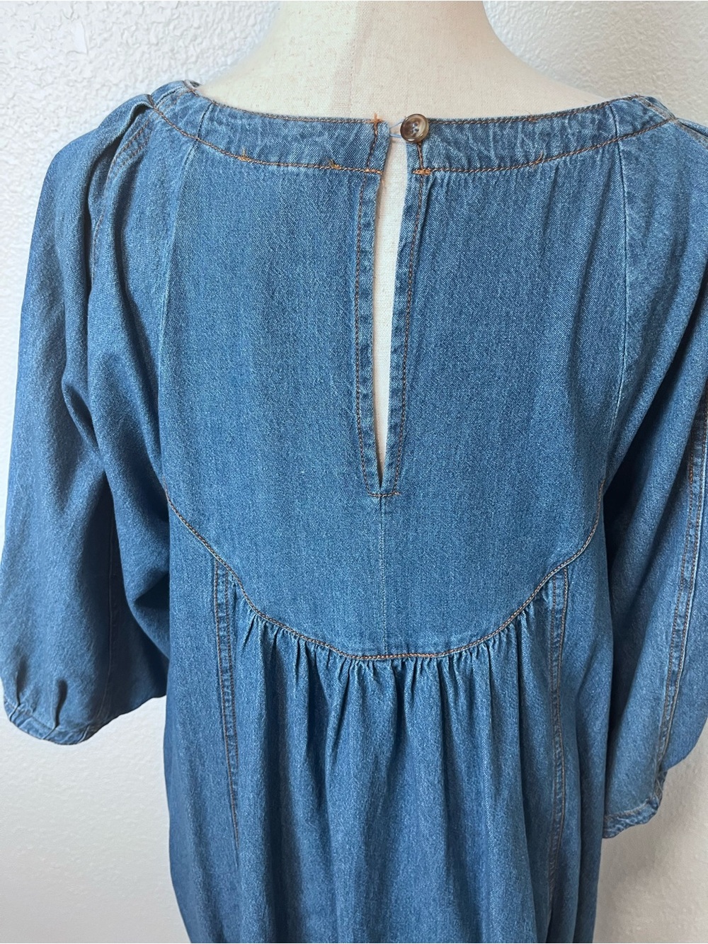 Entro Karri Denim Shift Dress Size Large - Picture 5 of 6